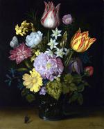 欧洲12-19世纪油画二_BOSSCHAERT, Ambrosius the Elder - Flowers in a Glass Vase